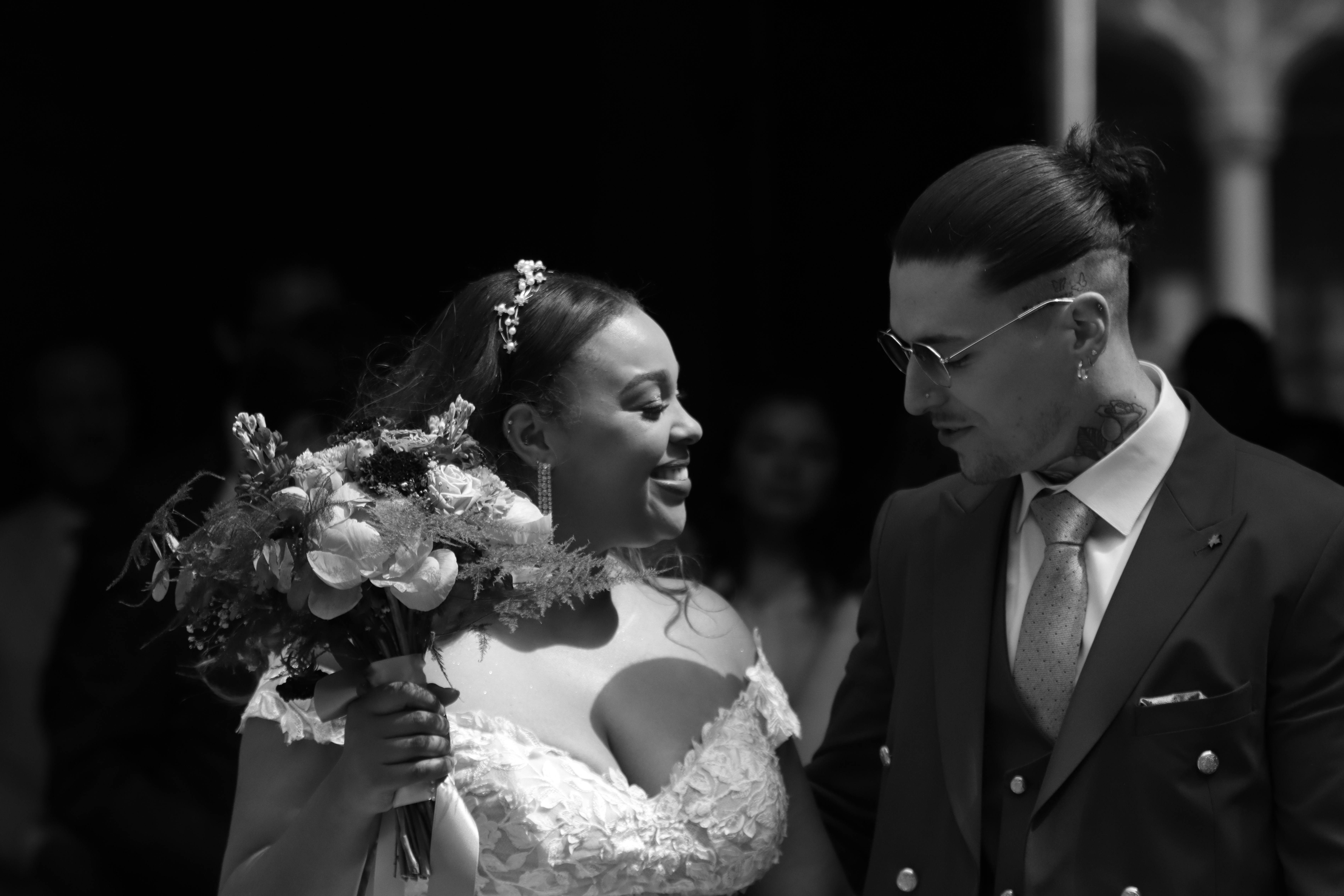 Couple laughing