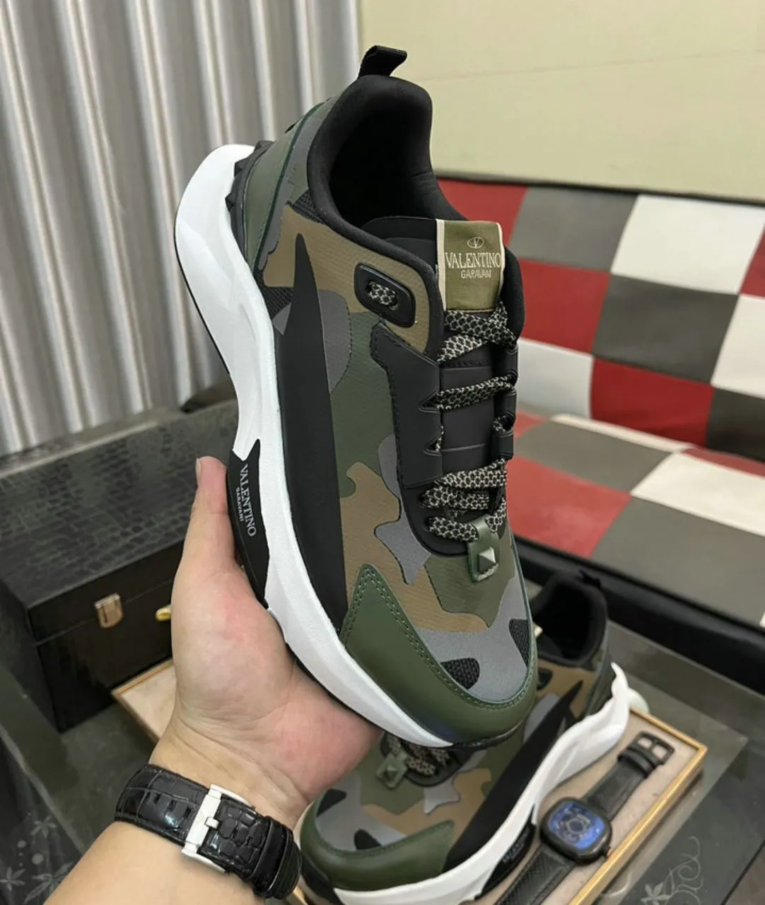 Main Photo - Marketplace | Valentino Garavani Camo Sneakers – Now Available!🔥, Bonduma, Buea, Cameroon | Clothing, Shoes, & Others  > Men's shoes