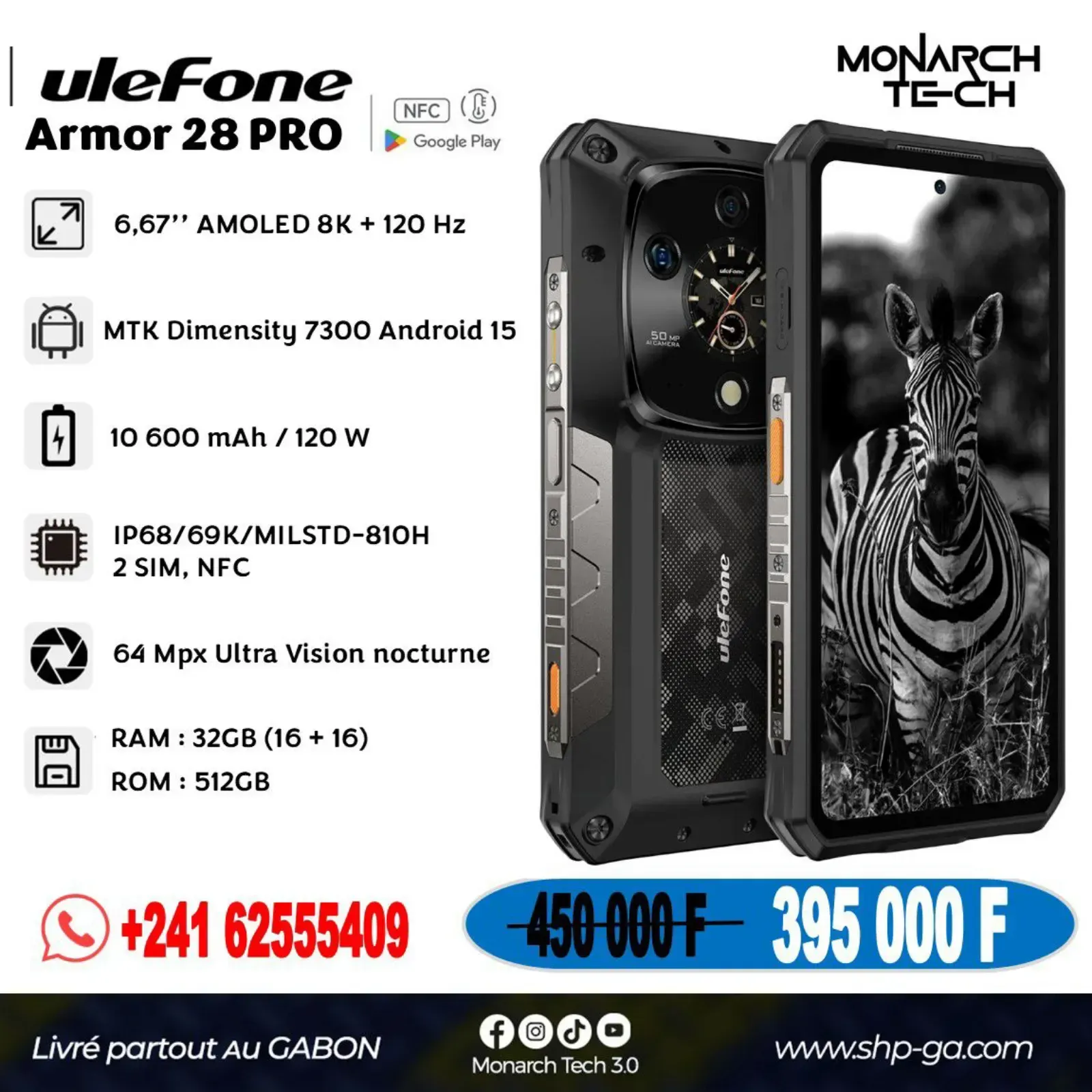 Main Photo - Marketplace | Téléphone Ulefone Armor 28 Pro, Petit paris, Libreville, Gabon | Electronics & Media 