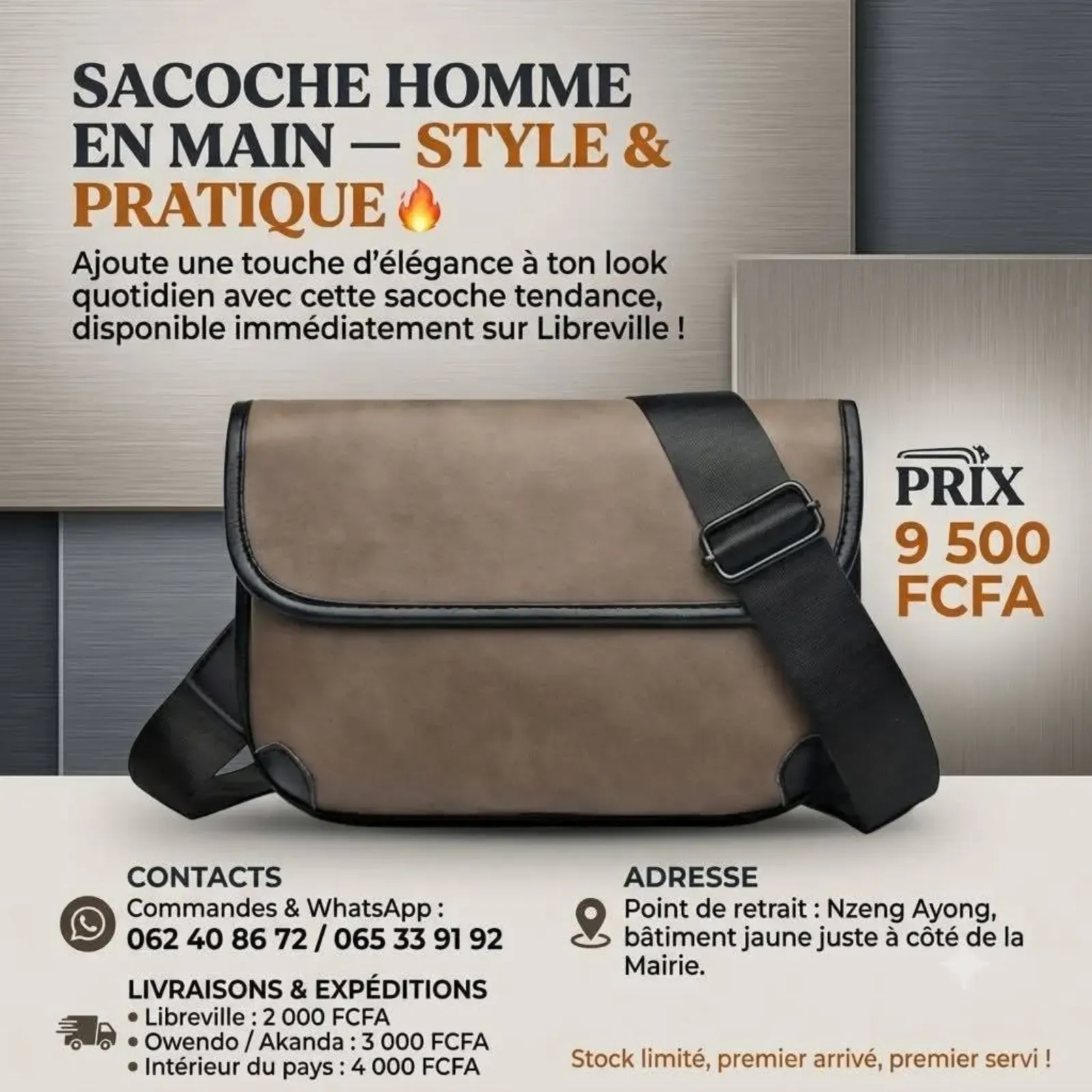 Main Photo - Marketplace | Sacoche Pour Hommes, Owendo & Akanda, Libreville, Gabon | Clothing, Shoes, & Others  > Others & Accessories