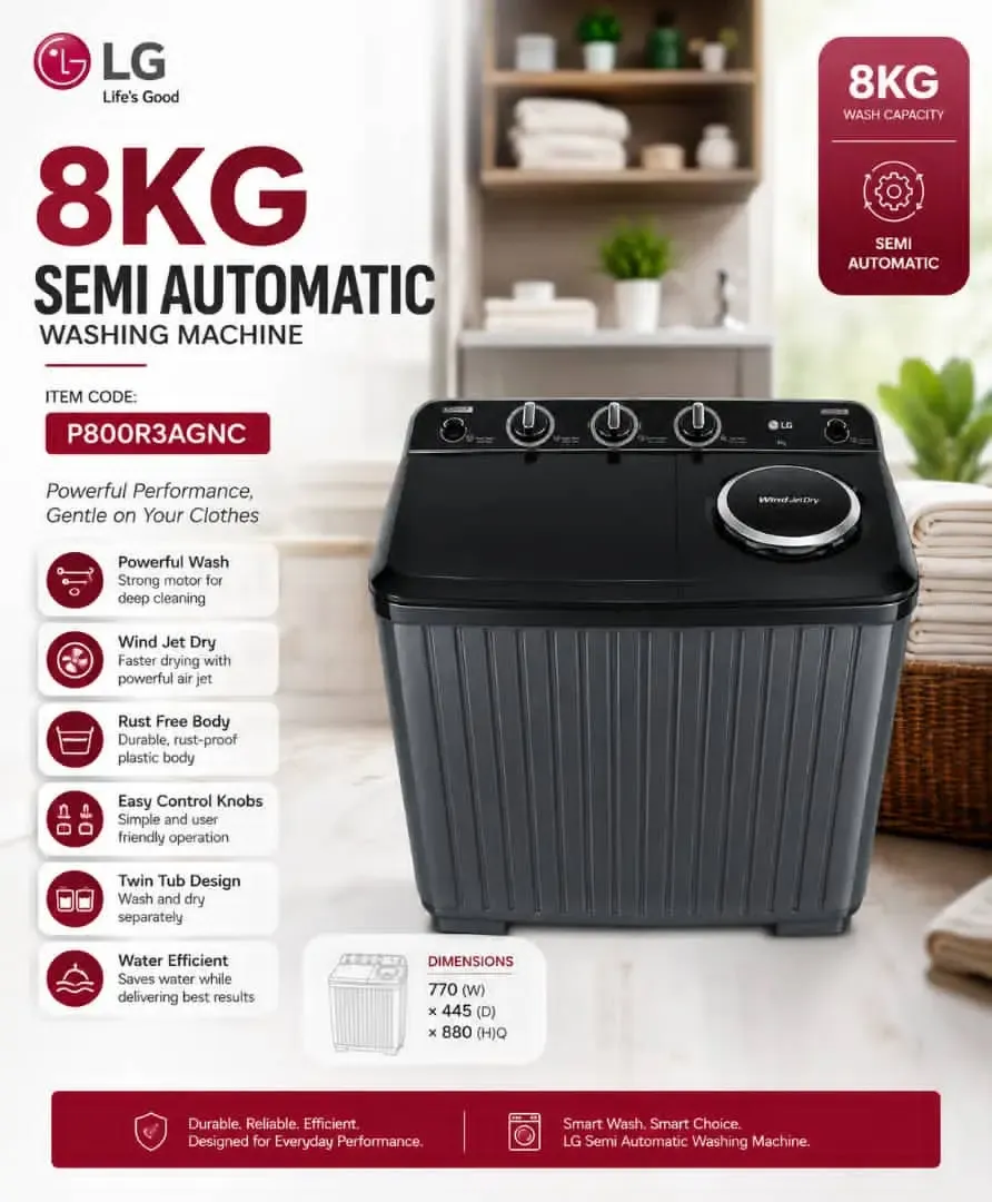 Machine A Laver 8Kg Semi Automatique